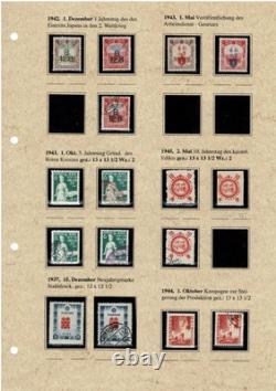 Collection de timbres de Manchukuo Partie 2 Commémoratifs et spéciaux sur 16 pages d'album