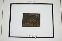 Collection de timbres de Ras Al Khaimah et Saint-Vincent JFK de plus de 110 timbres et 70 feuilles dans un album