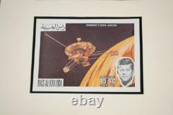 Collection de timbres de Ras Al Khaimah et Saint-Vincent JFK de plus de 110 timbres et 70 feuilles dans un album