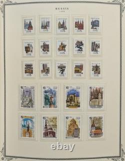 Collection de timbres de Russie MNH ensembles complets 1986-97 dans un album Scott