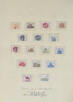 Collection de timbres de Russie MNH ensembles complets 1986-97 dans un album Scott