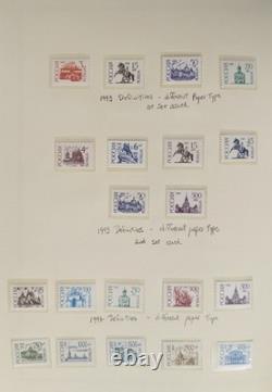 Collection de timbres de Russie MNH ensembles complets 1986-97 dans un album Scott