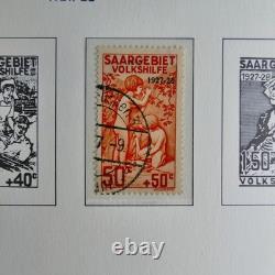 Collection de timbres de Sarre 1920-1959 sur feuilles d'album
