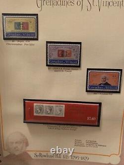 Collection de timbres de Sir Rowland Hill en très bon état, avec album de 57 pages.