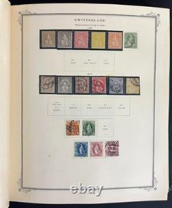 Collection de timbres de Suisse Album spécialisé Scott neufs et oblitérés 1843-1990 ZAYIX