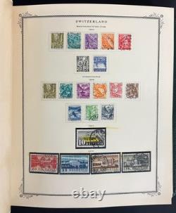 Collection de timbres de Suisse Album spécialisé Scott neufs et oblitérés 1843-1990 ZAYIX