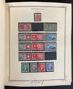 Collection de timbres de Suisse Album spécialisé Scott neufs et oblitérés 1843-1990 ZAYIX
