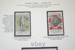 Collection de timbres de Tchécoslovaquie 1968-1974, plus de 350 timbres stockés dans un album rouge