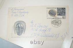 Collection de timbres de Tchécoslovaquie 1968-1974, plus de 350 timbres stockés dans un album rouge