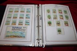 Collection de timbres de Tuvalu 1989-1998 U/m Neuf, Bon État Utilisé, Échantillons Etc Dans un Album