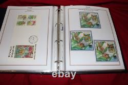 Collection de timbres de Tuvalu 1989-1998 U/m Neuf, Bon État Utilisé, Échantillons Etc Dans un Album