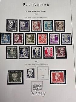 Collection de timbres de l'Allemagne DDR dans un album Lindner