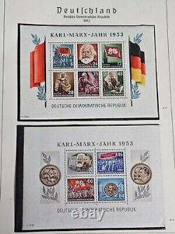 Collection de timbres de l'Allemagne DDR dans un album Lindner