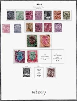 Collection de timbres de l’Inde 1855-2004, album Scott (photos dans la description)