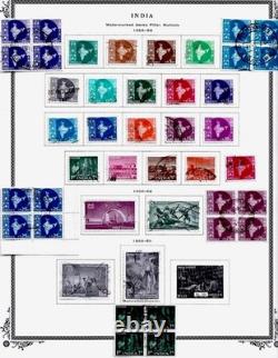 Collection de timbres de l’Inde 1855-2004, album Scott (photos dans la description)