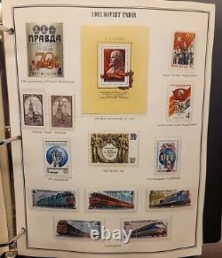 Collection de timbres de l'Union soviétique dans un album 1976-1991, 130 pages