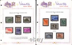 Collection de timbres de la Cité du Vatican dans un album White Ace, 1929-1954, ensembles neufs complets