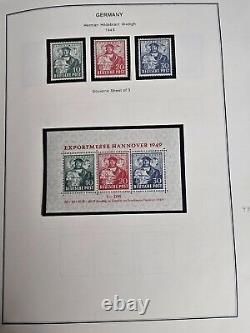 Collection de timbres de la Monnaie allemande principalement NH dans l'album Scott