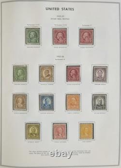 Collection de timbres de la Monnaie des États-Unis 1919- années 70 Album NH Washington Franklin Prexies Aéropostale