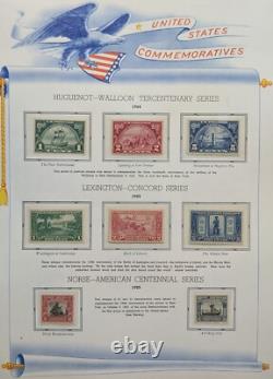 Collection de timbres de la Monnaie des États-Unis NH 1923-1965 plutôt complète dans un album White Ace