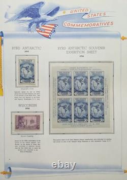 Collection de timbres de la Monnaie des États-Unis NH 1923-1965 plutôt complète dans un album White Ace