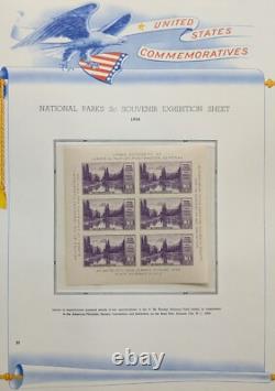 Collection de timbres de la Monnaie des États-Unis NH 1923-1965 plutôt complète dans un album White Ace