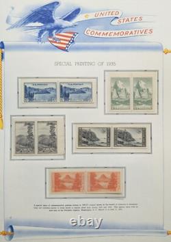 Collection de timbres de la Monnaie des États-Unis NH 1923-1965 plutôt complète dans un album White Ace
