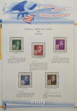 Collection de timbres de la Monnaie des États-Unis NH 1923-1965 plutôt complète dans un album White Ace
