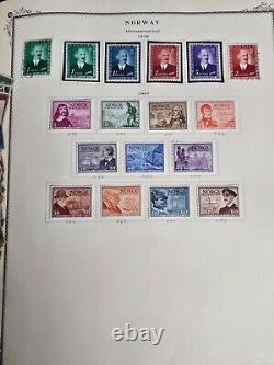 Collection de timbres de la Norvège Mint NH dans un album