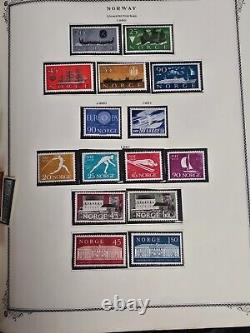 Collection de timbres de la Norvège Mint NH dans un album