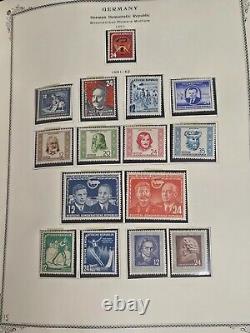 Collection de timbres de la RDA d'Allemagne dans l'album Scott