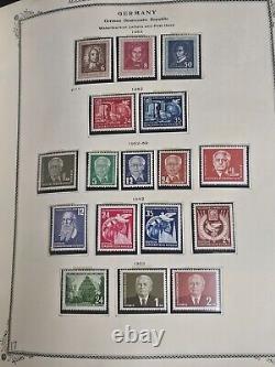 Collection de timbres de la RDA d'Allemagne dans l'album Scott