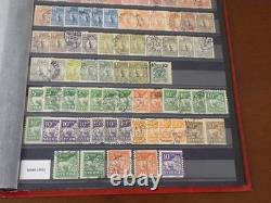 Collection de timbres de la Suède, du début à la période moderne, dans un album de timbres.