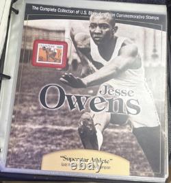 Collection de timbres de la série commémorative du patrimoine afro-américain, album et 79 pages avec