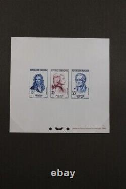 Collection de timbres de preuves de couleurs rares de 1957 en France de MOZART Musique Musician