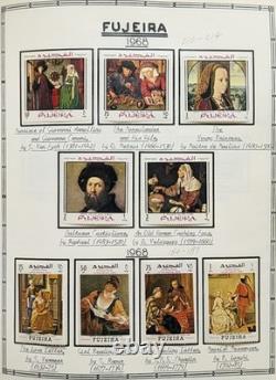 Collection de timbres des États Truciaux - Album rempli principalement de timbres neufs Ajman Sharjah