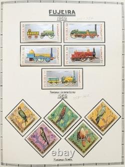 Collection de timbres des États Truciaux - Album rempli principalement de timbres neufs Ajman Sharjah