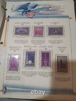 Collection de timbres des États-Unis 1870 en avant dans les pages White Ace. Énorme/Important