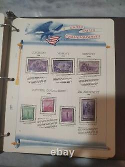 Collection de timbres des États-Unis 1870 en avant dans les pages White Ace. Énorme/Important