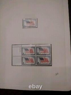 Collection de timbres des États-Unis 1948 à aujourd'hui - Blocs et blocs de plaques. Éblouissant