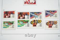 Collection de timbres des États-Unis 1978-1997 de plus de 525 timbres, principalement neufs, dans un album Davo, valeur faciale 260 $+