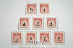 Collection de timbres des États-Unis 1978-1997 de plus de 525 timbres, principalement neufs, dans un album Davo, valeur faciale 260 $+