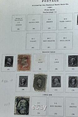 Collection de timbres des États-Unis L'Album National 1847-1946 George Washington Non dentelé