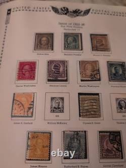 Collection de timbres des États-Unis à partir de 1897 dans un album Minkus bien rempli. Jugez par vous-même