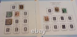 Collection de timbres des États-Unis - anciens numéros sur 18 pages d'album vintage (C437)