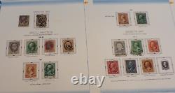 Collection de timbres des États-Unis - anciens numéros sur 18 pages d'album vintage (C437)