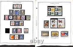Collection de timbres des États-Unis dans l'album Scott Minuteman, 1965 à 1992 + BOB