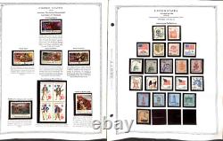 Collection de timbres des États-Unis dans l'album Scott Minuteman, 1965 à 1992 + BOB