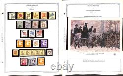 Collection de timbres des États-Unis dans l'album Scott Minuteman, 1965 à 1992 + BOB