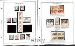 Collection de timbres des États-Unis dans l'album Scott Minuteman, 1965 à 1992 + BOB